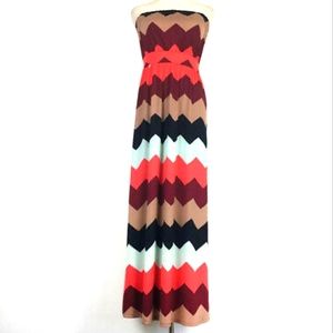 Charlotte Russe Chevron Maxi Dress